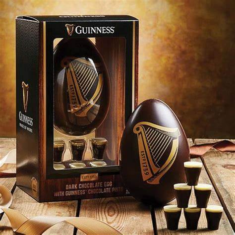 Guinness Dark Chocolate Egg with mini Guinness Chocolate Pints 215g