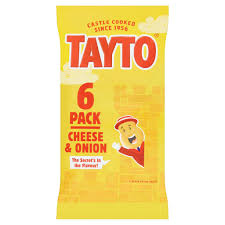 Tayto's Cheese and Onion 6 Pk 125g