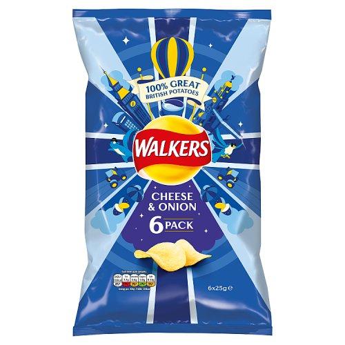 Walkers 6 Pk Cheese and Onion