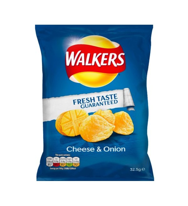 Walkers Cheese and Onion Crisps 32.5g