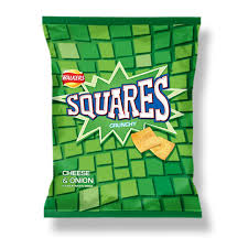 Walkers Squares Cheese and Onion 27.5g